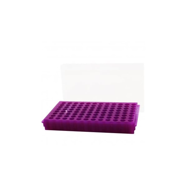Scientific Specialties Flipper Micro-Tube Racks, 96 Capacity, Violet, 5/PK 145916 - main